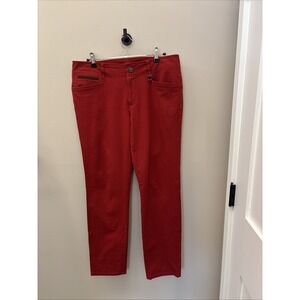 Lauren Ralph Lauren Red Chino Pants Riding Straight Leg Cotton Classic Sz 8